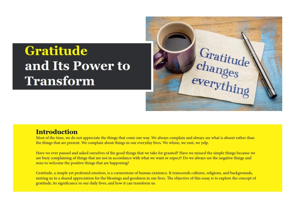 Coffee cup next to a napkin with the words "Gratitude changes everything," symbolizing the importance of appreciation in healthcare and emotional wellness.